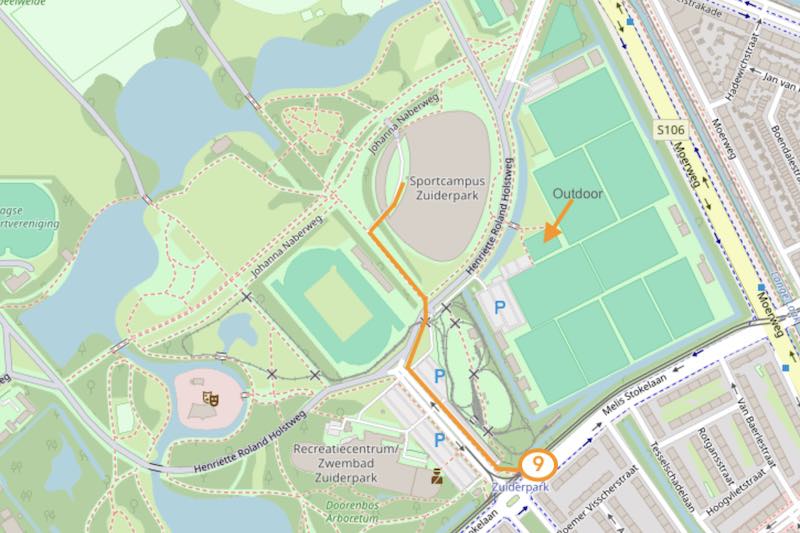 Ingang Sportcampus Zuiderpark